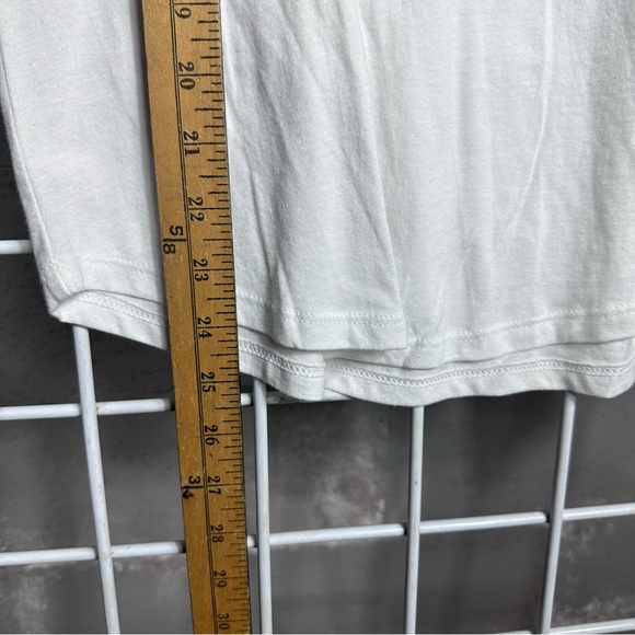 Figs White Cotton Top Awesome Humans Long Sleeve Tee Shirt workwear medical scub - Picture 4 of 7